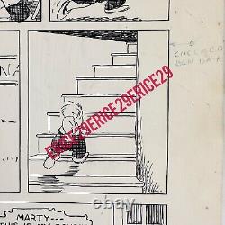 1930 Marty n' Pete Cartoon Signed By Ted Trimble with Studio Stamp 20 x 17