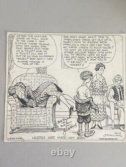 1935 J. R. William Original Comic Art VINTAGE? RARE Cartoon NEA SERVICE INC