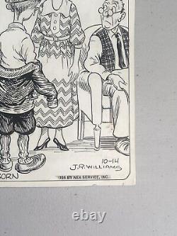 1935 J. R. William Original Comic Art VINTAGE? RARE Cartoon NEA SERVICE INC
