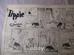 1941 RARE SUNDAY Comic Strip Original Art CAP STUBBS & TIPPIE Edwina Dumm 9-7-41