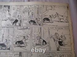 1941 RARE SUNDAY Comic Strip Original Art CAP STUBBS & TIPPIE Edwina Dumm 9-7-41