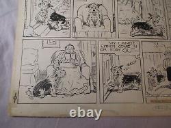 1941 RARE SUNDAY Comic Strip Original Art CAP STUBBS & TIPPIE Edwina Dumm 9-7-41