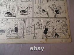 1941 RARE SUNDAY Comic Strip Original Art CAP STUBBS & TIPPIE Edwina Dumm 9-7-41