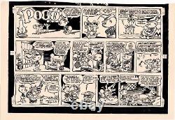 1952 Pogo Walt Kelly Original Sunday Newspaper Comic Production Art Page Early