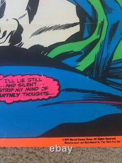 1971 Vintage ORIGINAL Marvel Third Eye Black Light Poster Astral Thor 4006