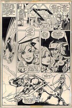 1977 Mike Grell Green Lantern Green Arrow #96 Original Art Page Canary DC Comics