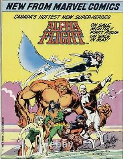 1983 John Byrne Art Alpha Flight #1 Original Promo Poster Marvel Comics Canada