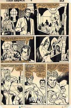 1983 Marvel Comics Team America Original Comic Art Page 1/3 Splash Belly Dancer