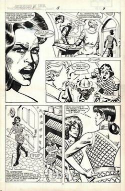 1985 Sisterhood Of Steel #5 Original Art 2 Consecutive Page Lot Marvel Comics