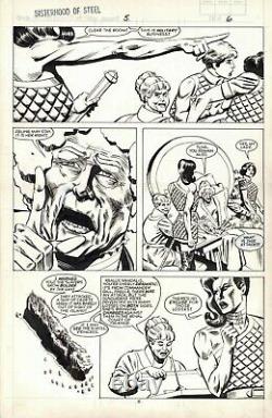 1985 Sisterhood Of Steel #5 Original Art 2 Consecutive Page Lot Marvel Comics