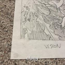 1994 Marvel Masterpieces VISION ORIGINAL ART Greg & Tim Hildebrandt Prelim #132