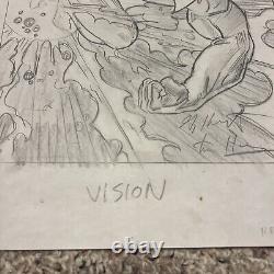 1994 Marvel Masterpieces VISION ORIGINAL ART Greg & Tim Hildebrandt Prelim #132