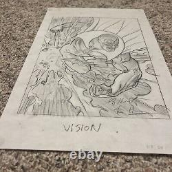 1994 Marvel Masterpieces VISION ORIGINAL ART Greg & Tim Hildebrandt Prelim #132