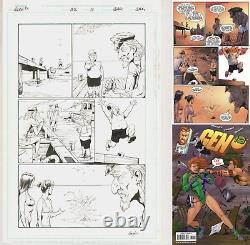 1998 Gen13 #32 Gary Frank Original Art Page / Image Comics Freefall & Rainmaker