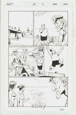 1998 Gen13 #32 Gary Frank Original Art Page / Image Comics Freefall & Rainmaker