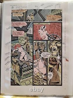 2 Classic RED SONJA Color Guides Art 1977 by Frank THORNE Marvel 1 signed x2