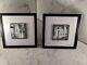 2 Framed (9 Inches) Original Signed Modern Abstract Acrylic Oil Paintings Withcoa