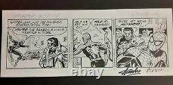 2004 Amazing Spiderman Punisher Original Newspaper Comic Art Daily Strip Signed