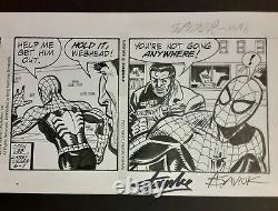 2004 Amazing Spiderman Punisher Original Newspaper Comic Art Daily Strip Signed