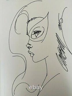 2005 Marvel SEXY Black Cat J SCOTT CAMPBELL Original Comic Book Sketch Art 11x17