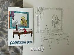 2011 Ale Garza Comic Con Sketchbook + Front & Back Cover ORIGINAL ART Signed Set