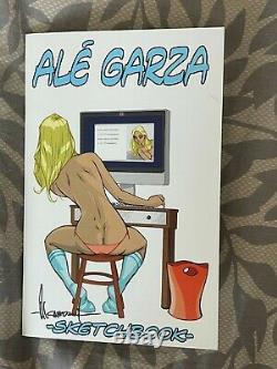 2011 Ale Garza Comic Con Sketchbook + Front & Back Cover ORIGINAL ART Signed Set