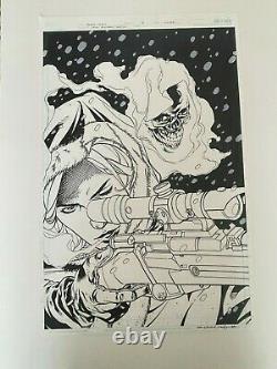 2015 Legendary Comics BLACK BAG 4 Cover ORIGINAL ART Drew Johnson ESPIONAGE GIRL