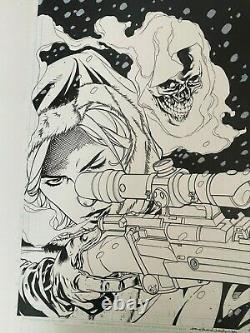 2015 Legendary Comics BLACK BAG 4 Cover ORIGINAL ART Drew Johnson ESPIONAGE GIRL