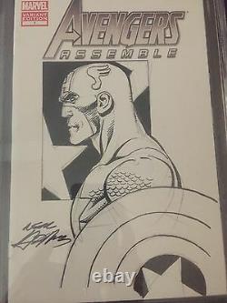 9.8 CGC SS Avengers Assemble #1 Original Art Sketch Cover & Signed Neal Adams