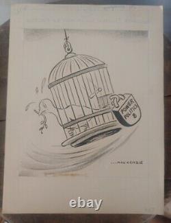 A W Mackenzie Panel Comic Strip Original Art Weren't We Fighting For Freedom