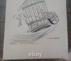 A W Mackenzie Panel Comic Strip Original Art Weren't We Fighting For Freedom