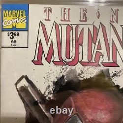 AARON BARTLING ORIGINAL ART SKETCH COVER Deadpool New Mutant #98 BLANK COMIC 1/1