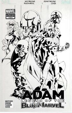 ADAM LEGEND of the BLUE MARVEL # 1 COVER ORIGINAL ART 1st APPEARANCE BLUE MARVEL