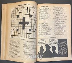 ALEX SCHOMBURG Cover Artwork 1945 Popular Crossword Puzzles #26 RARE Comic Art
