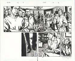 ALIAS #24 DOUBLE PAGE ORIGINAL COMIC ART by MICHAEL GAYDOS MARVEL COMICS