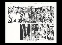 ALIAS #24 DOUBLE PAGE ORIGINAL COMIC ART by MICHAEL GAYDOS MARVEL COMICS