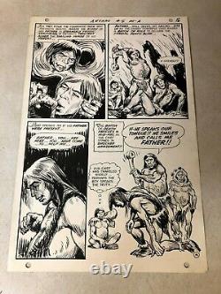 ANTHRO #5 original art 1969 DRUNK brew RITUAL avoids DEATH BLOW DC HOWIE POST