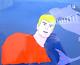 Aquaman 1967 Original Animation Production Drawing Cel Dc Comic Book Art Marvel