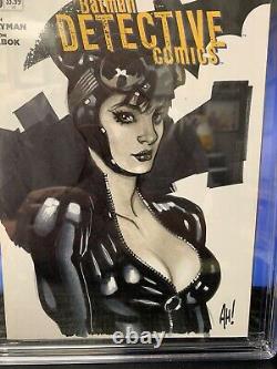 Adam Hughes Catwoman Sketch Cover Original Art Cgc 9.8 Detective Comics #20 Ah