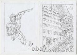 Al Rio, Green Lantern, Original Art Sketch, 2 piece, 8.5x11, Signed by Al Rio