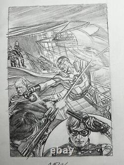 Alex Ross Captain America Original Art 75th Anniversary Cover Preliminary Sketch