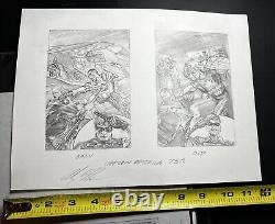 Alex Ross Captain America Original Art 75th Anniversary Cover Preliminary Sketch