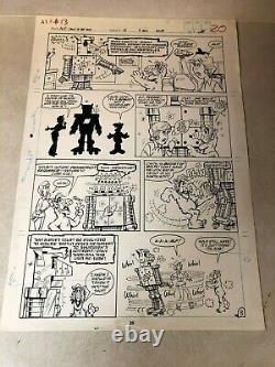 Alf #13 original comic art ALIEN LIFE FORM crazy ROBOT SHUMWAY MELBOT 1989