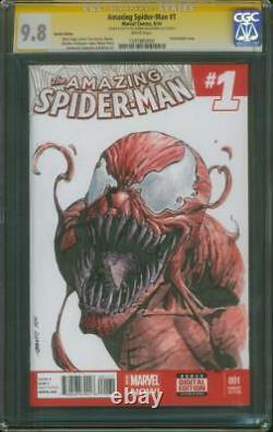 Amazing Spider Man 1 CGC SS 9.8 Johnny D Original art sketch Carnage Venom Movie