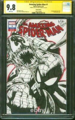 Amazing Spider Man 1 CGC SS 9.8 Venom vs Original art Sketch Far From Home Movie