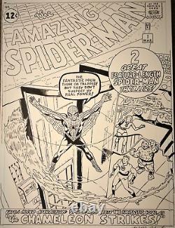 Amazing Spider-man #1 Original Comic Book Art Repro Signed 11x17 Marvel Cover