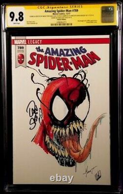 Amazing Spider-man 789 Cgc Ss 9.8 X3 Original Art Sketch Venom Carnage Mary Jane