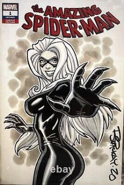 Amazing Spider-man Black Cat Bill Mckay Original Art Sketch 1 Of A Kind