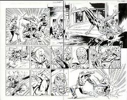 Amazing Spiderman #2 Double Page Spread Original Art Pages Marvel Comics Movie