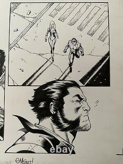 Amazing X-Men #8 Page 9 Original Comic Art Wolverine & Alpha Flight With Notes